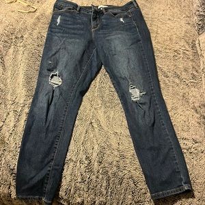 Blue ripped jeans size 8